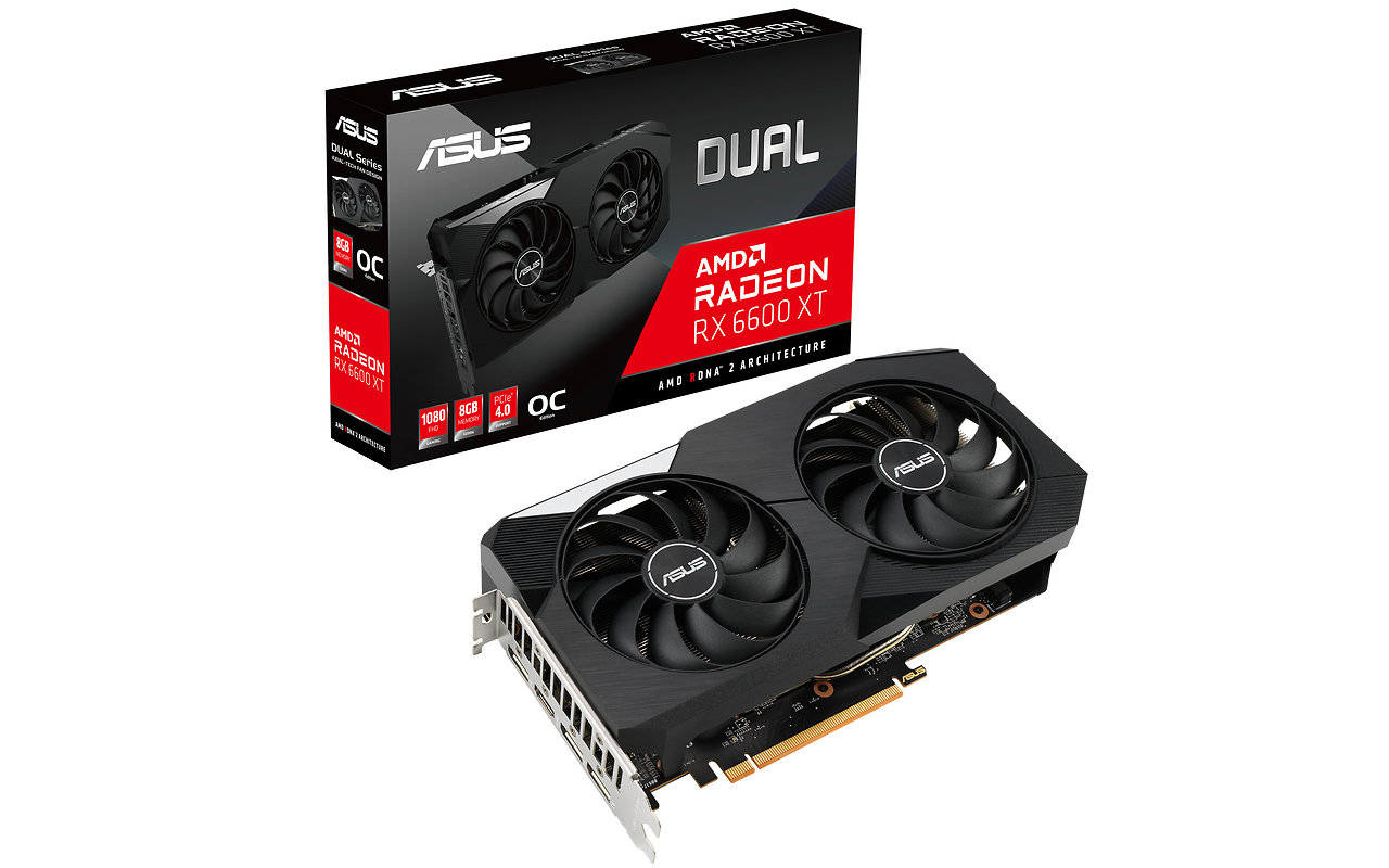 ASUS Radeon RX 6600 XT Dual OC 8GB GDDR6 128bit / DUAL-RX6600XT-O8G