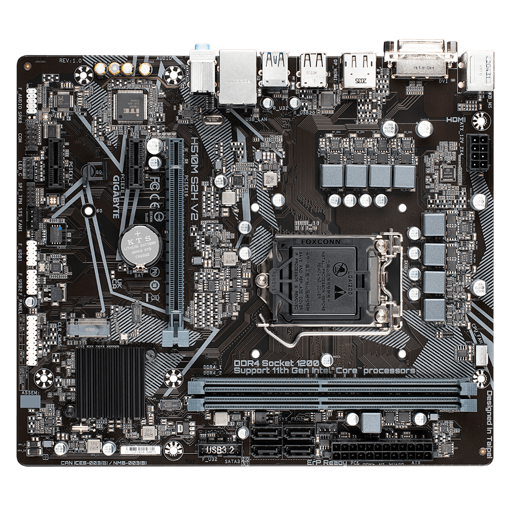 GIGABYTE H510M S2H V2 / mATX Socket 1200 Dual 2x DDR4 3200