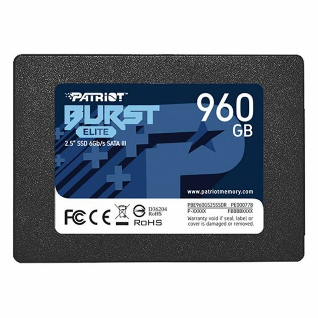 Patriot Burst PBE960GS25SSDR / 960GB SSD 2.5"