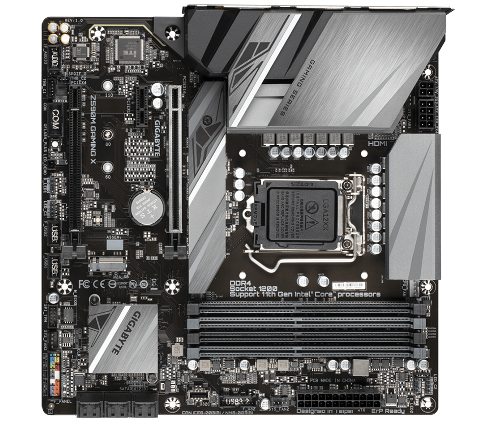 GIGABYTE Z590M GAMING X / mATX S1200 Dual 4xDDR4 5333