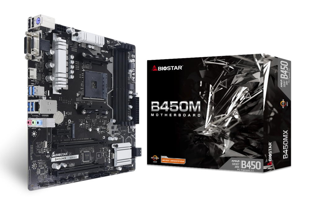 Biostar B450MX / mATX Socket AM4 Dual 4x DDR4 4333+