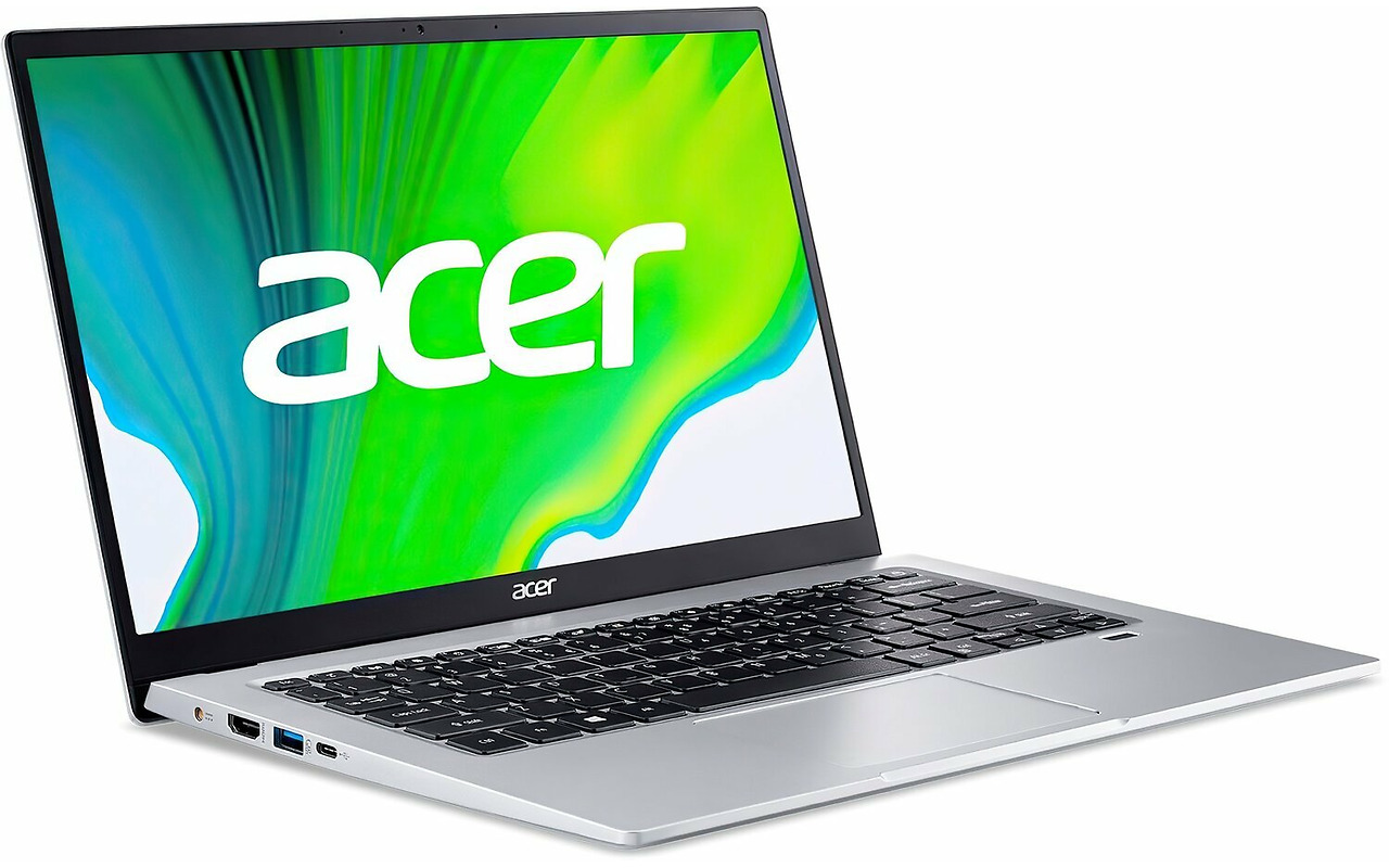 ACER Swift 1 SF114-34 / 14.0" IPS FullHD / Pentium Silver N6000 / 8GB LPDDR4 / 256GB NVMe / No OS / Silver