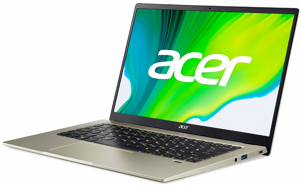 ACER Swift 1 SF114-34 / 14.0" IPS FullHD / Pentium Silver N6000 / 8GB LPDDR4 / 256GB NVMe / No OS / Gold