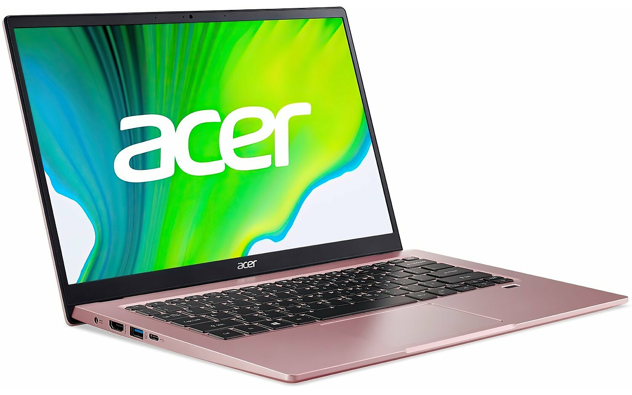 ACER Swift 1 SF114-34 / 14.0" IPS FullHD / Pentium Silver N6000 / 8GB LPDDR4 / 256GB NVMe / No OS / Pink