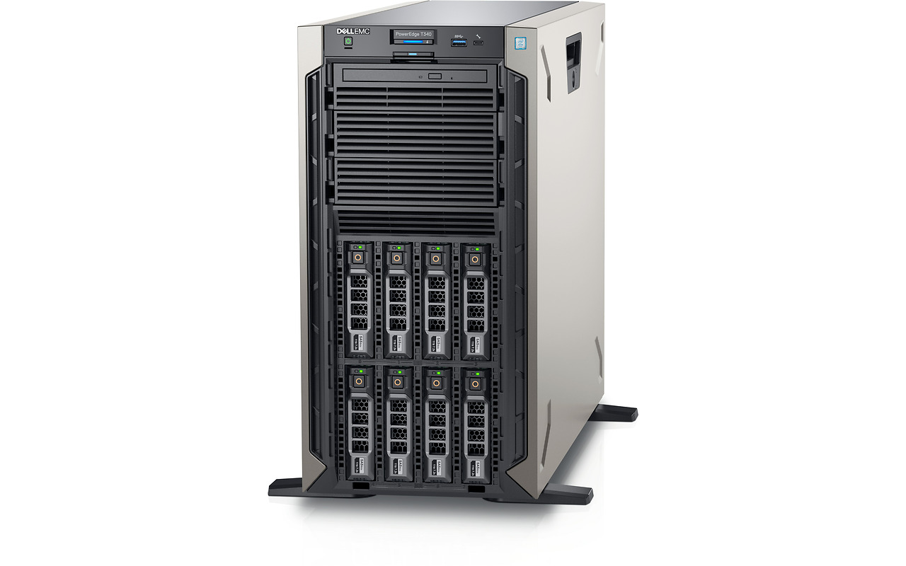 DELL PowerEdge T340 / Xeon E-2246G / 2x 16GB RAM / 2x 480Gb SSD 2.5 / 2x 4.0TB HDD / 495W PSU / IDRAC9