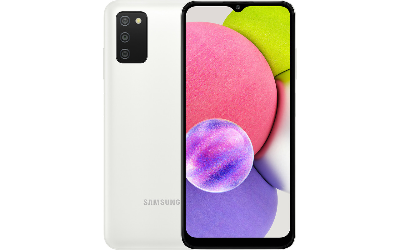 Samsung Galaxy A03s / 6.5'' PLS LCD / Helio P35 / 4Gb / 64Gb / 5000mAh / White