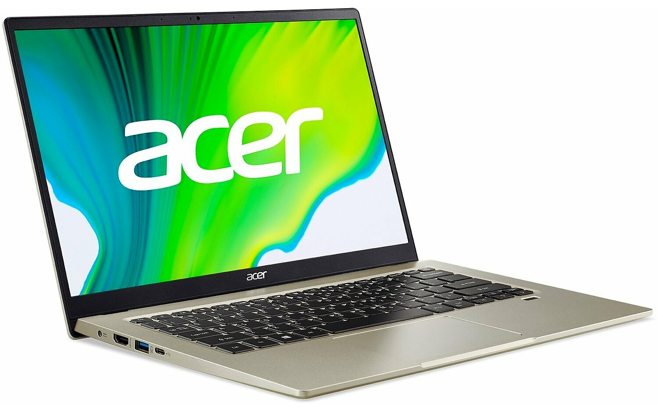 ACER Swift 1 SF114-34 / 14.0" IPS FullHD / Pentium Silver N6000 / 8GB LPDDR4 / 512GB NVMe / No OS / Gold