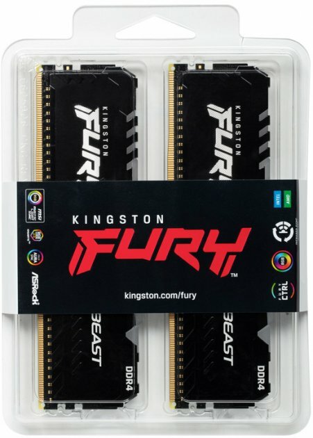 Kingston FURY Beast KF430C15BBAK2/16 / 16GB DDR4 3000 RGB