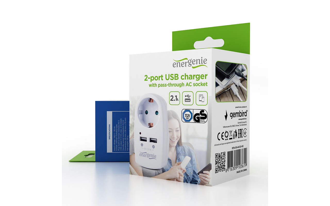 Energenie EG-ACU2-02 White