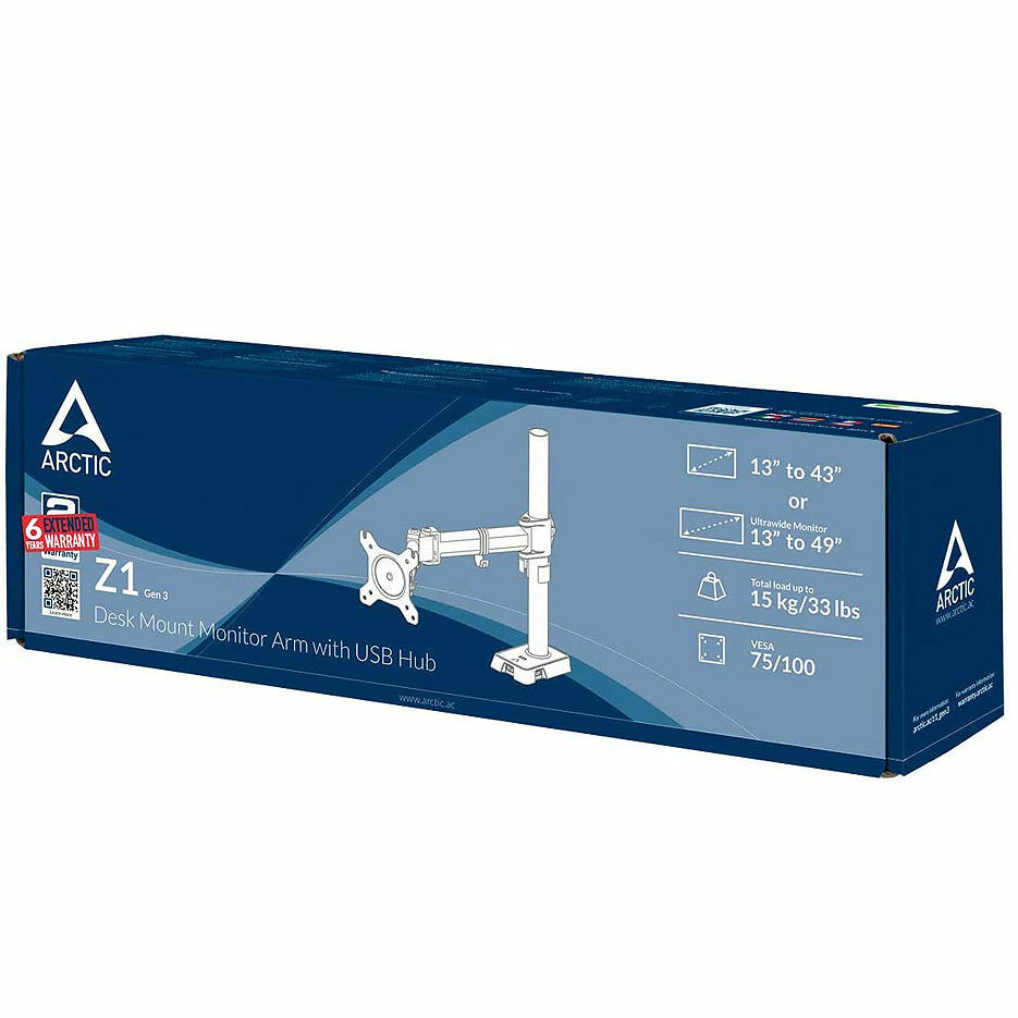 Arctic Z1 Gen 3 Monitor Arm for 1 monitor