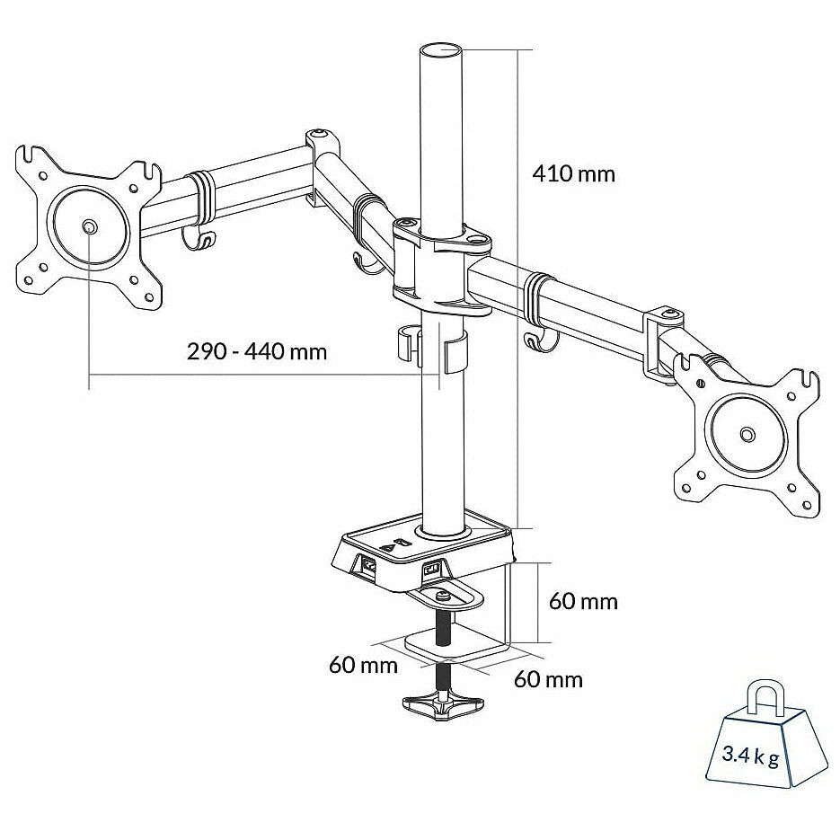Arctic Z2 Gen 3 Monitor Arm for 2 monitors