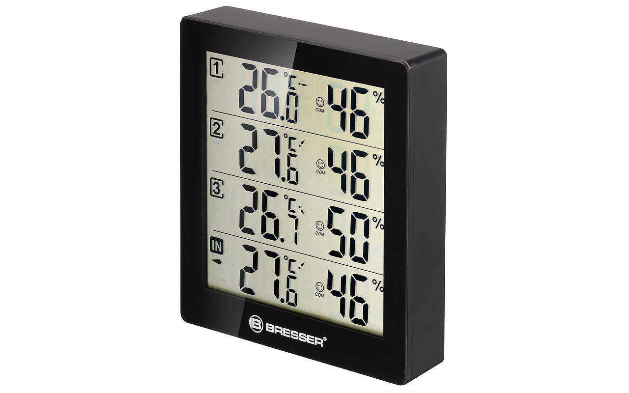 BRESSER Temeo Hygro Quadro cu 3 senzori exterior / 7000020CM3000