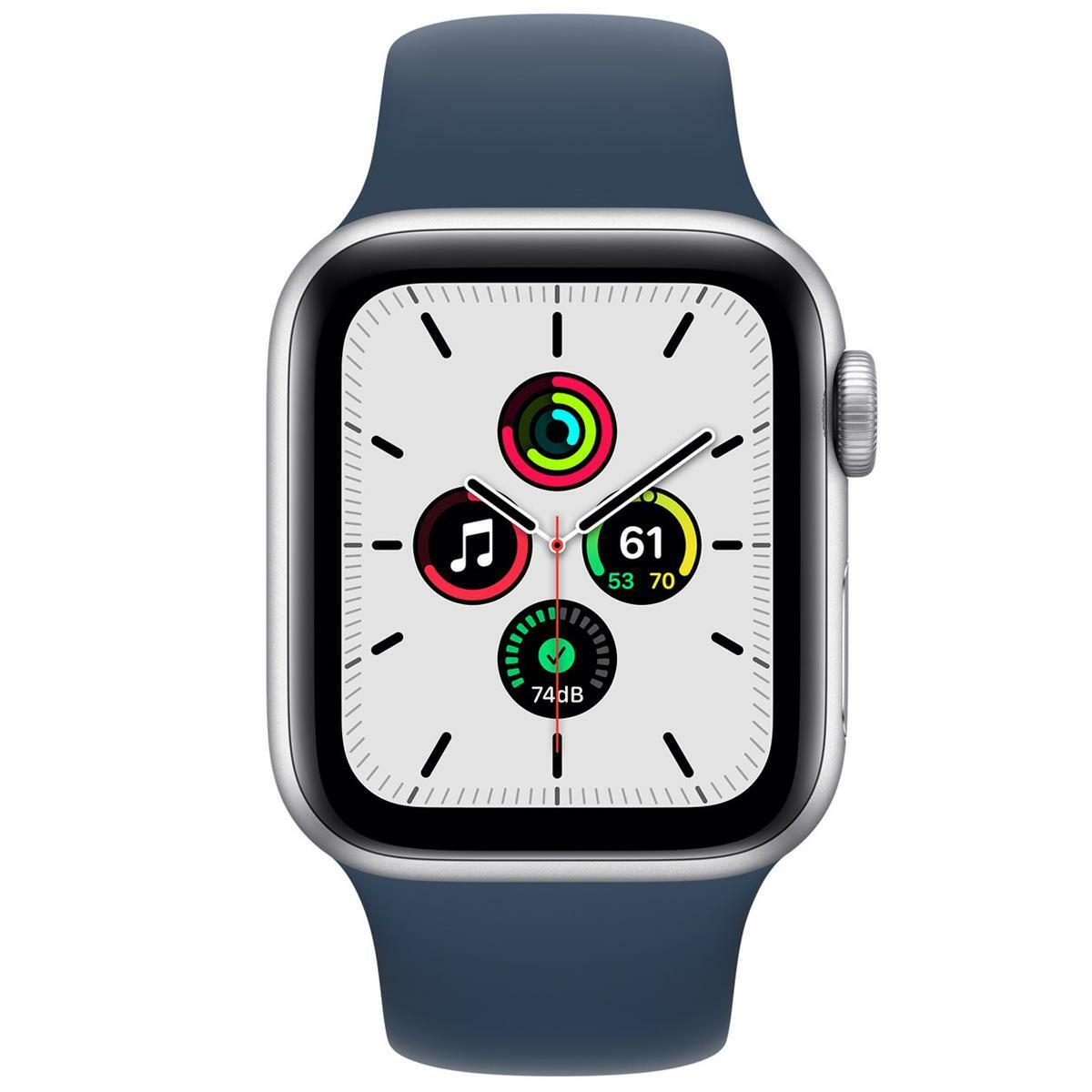 Apple Watch SE 44mm Aluminum Case with Abyss Blue Sport Band Blue