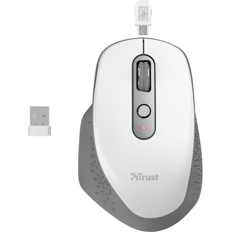 Trust Ozaa Rechargeable Wireless Mouse White