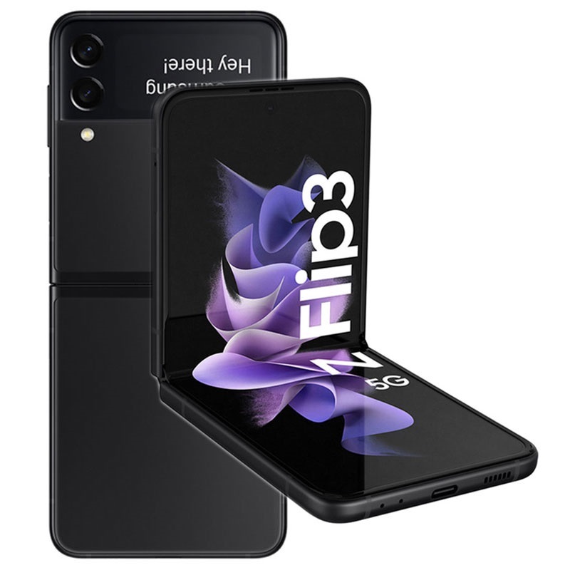 Samsung Galaxy Z Flip3 5G / Foldable 6.7 Dynamic AMOLED + 1.9 Super AMOLED / Snapdragon 888 / 8GB / 128GB / 3300mAh / Black