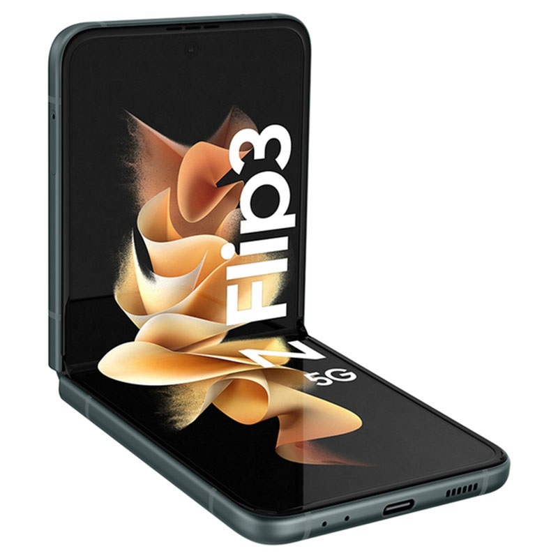 Samsung Galaxy Z Flip3 5G / Foldable 6.7 Dynamic AMOLED + 1.9 Super AMOLED / Snapdragon 888 / 8GB / 128GB / 3300mAh / Green