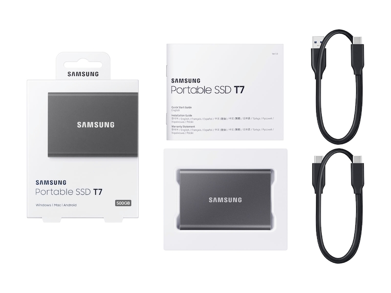 Samsung Portable SSD T7 2.0TB / MU-PC2T0 Grey