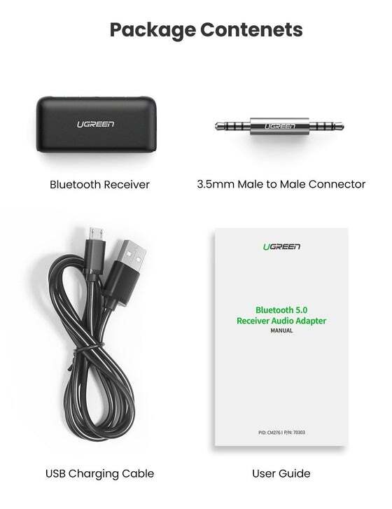 UGREEN 70303 / CM276 Bluetooth 5.0 Receiver Audio