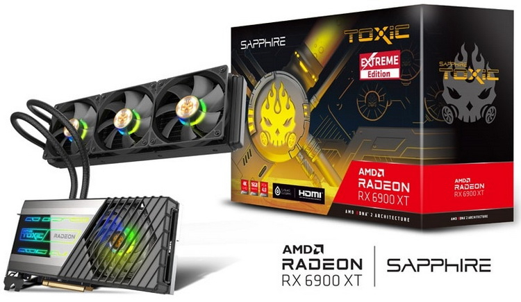 Sapphire TOXIC Radeon RX 6900XT Limited Edition OC LIQUID COOLED 16GB GDDR6 256Bit / 11308-13-20G