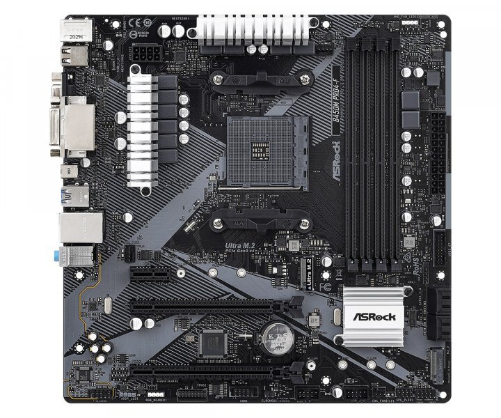 ASRock B450M PRO4-F R2.0 / mATX AMD B450 Dual Channel DDR4