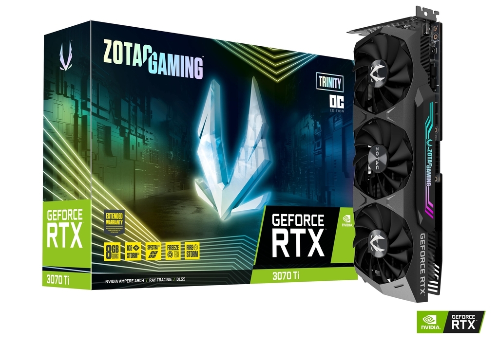 ZOTAC GeForce RTX 3070 Ti Trinity OC / 8GB GDDR6X 256bit / ZT-A30710J-10P