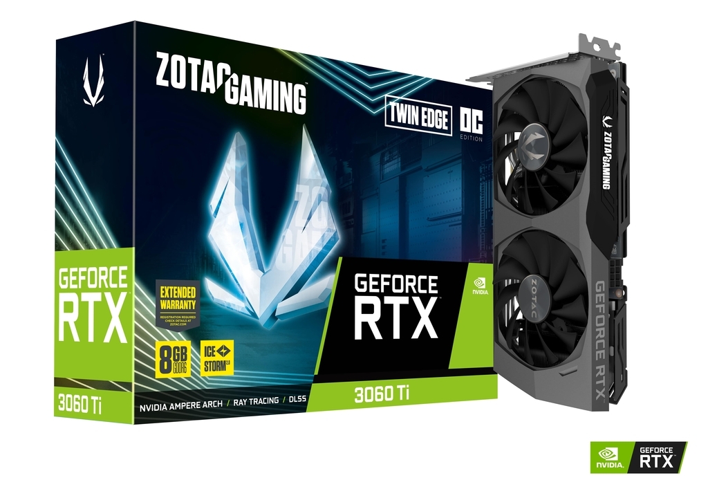 ZOTAC GeForce RTX 3060 Ti Twin Edge OC LHR / 8GB GDDR6 256bit / ZT-A30610H-10MLHR