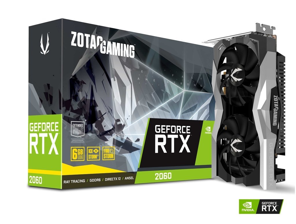 ZOTAC GeForce RTX 2060 Twin Fan 12G / 12GB GDDR6 192bit / ZT-T20620F-10M