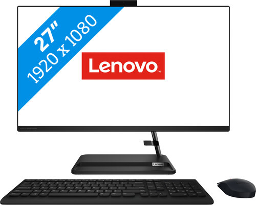 Lenovo IdeaCentre 3 27ITL6 / 27'' FullHD IPS / Core i5-1135G7 / 8GB DDR4 / 512GB NVMe / DOS / Black