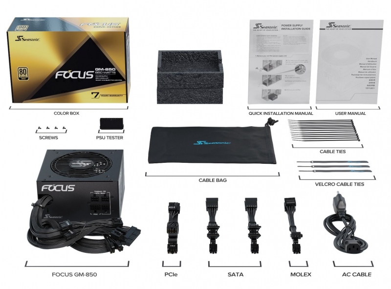 Seasonic Focus SSR-850FM / ATX 850W 80+ Gold
