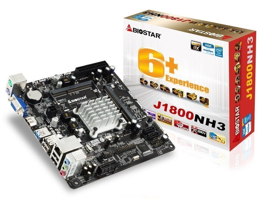 Biostar J1800NH3 / Celeron J1800 + Dual SODIMM DDR3 Mini-ITX