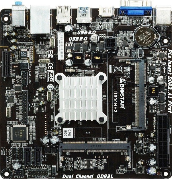 Biostar J1800NH3 / Celeron J1800 + Dual SODIMM DDR3 Mini-ITX