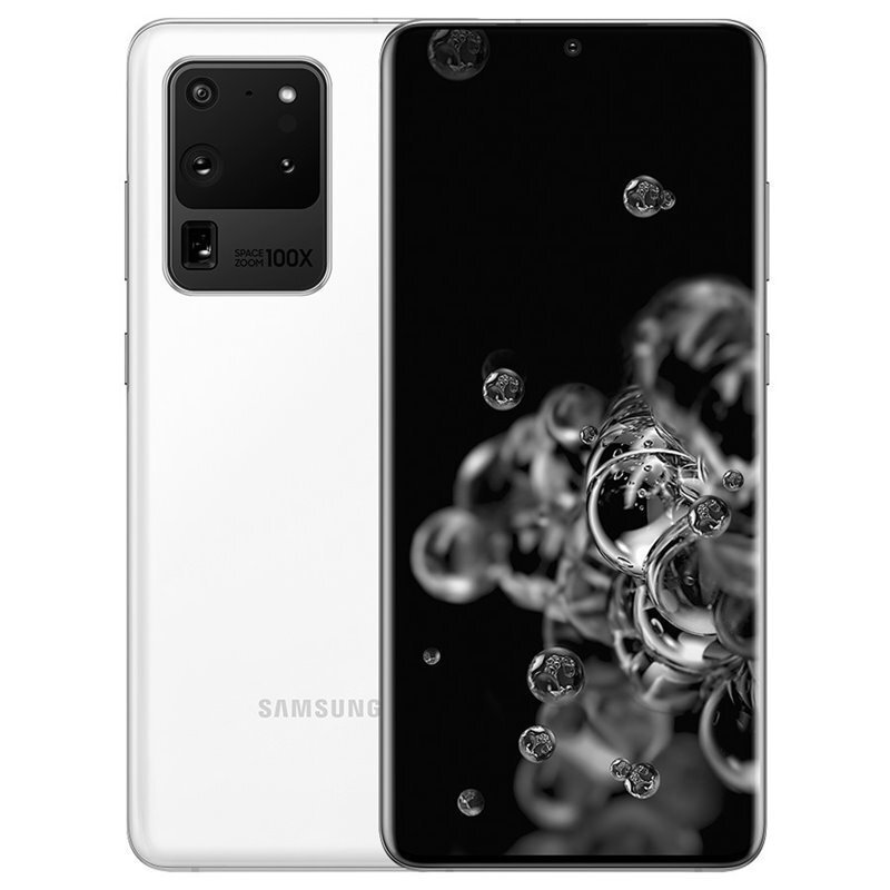 Samsung Galaxy S20 Ultra 5G / 6.9" Quad HD+ Dynamic AMOLED 2X / Exynos 990 / 12Gb / 128Gb / 5000mAh / G988 / White