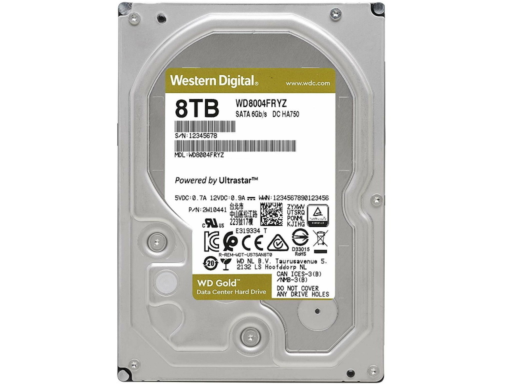WesternDigital Enterprise Gold 512E WD8004FRYZ / 3.5" HDD 8.0TB