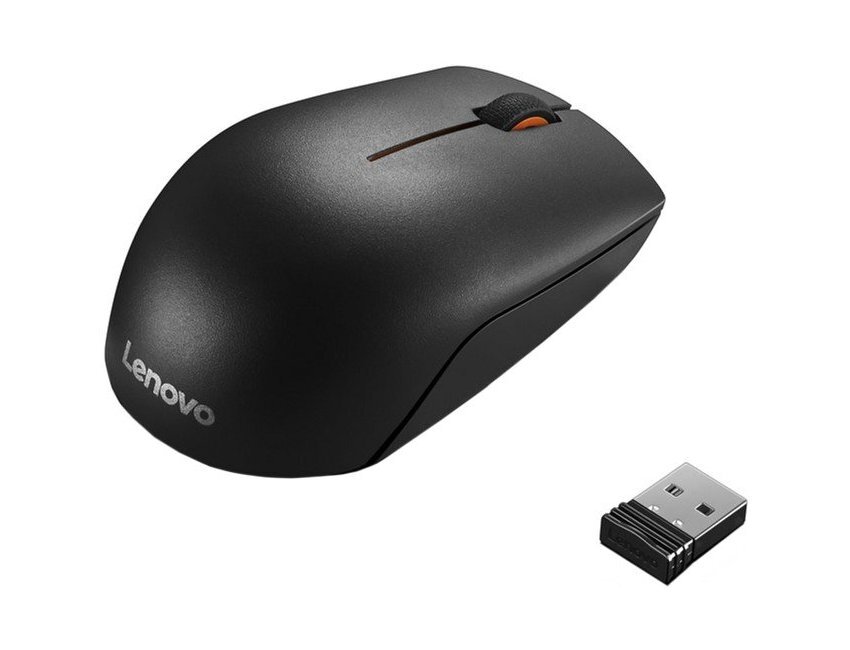 Lenovo 300 Compact Wireless Mouse Black