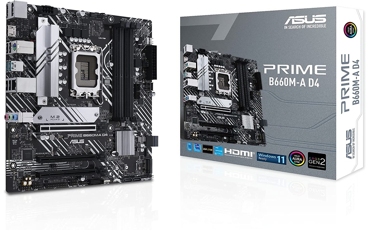 ASUS PRIME B660M-A D4 / mATX LGA1700 4x DDR4 5333