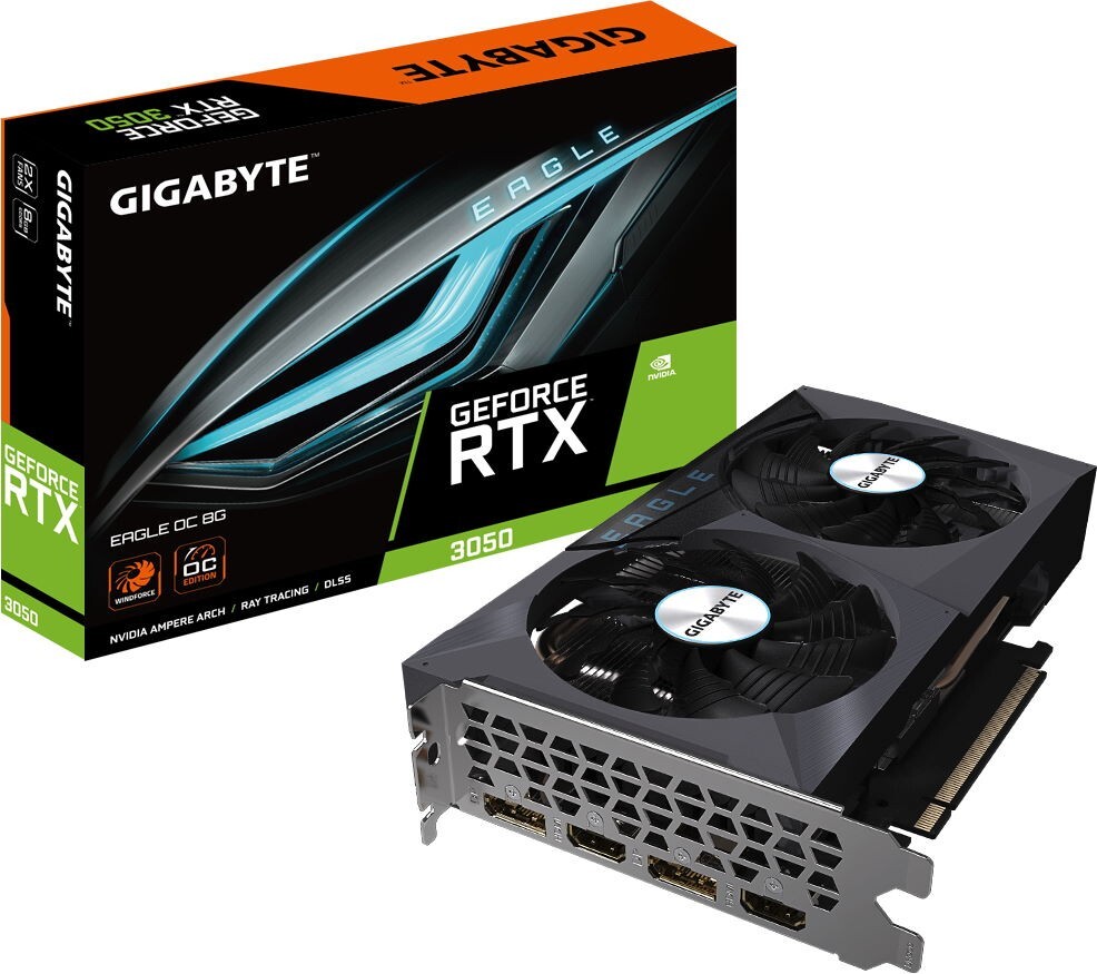 GIGABYTE GeForce RTX 3050 8GB GDDR6 128bit Eagle OC / GV-N3050EAGLE OC-8GD