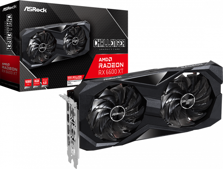 ASRock Radeon RX 6600 XT Challenger D 8G OC / 8GB GDDR6 128bit