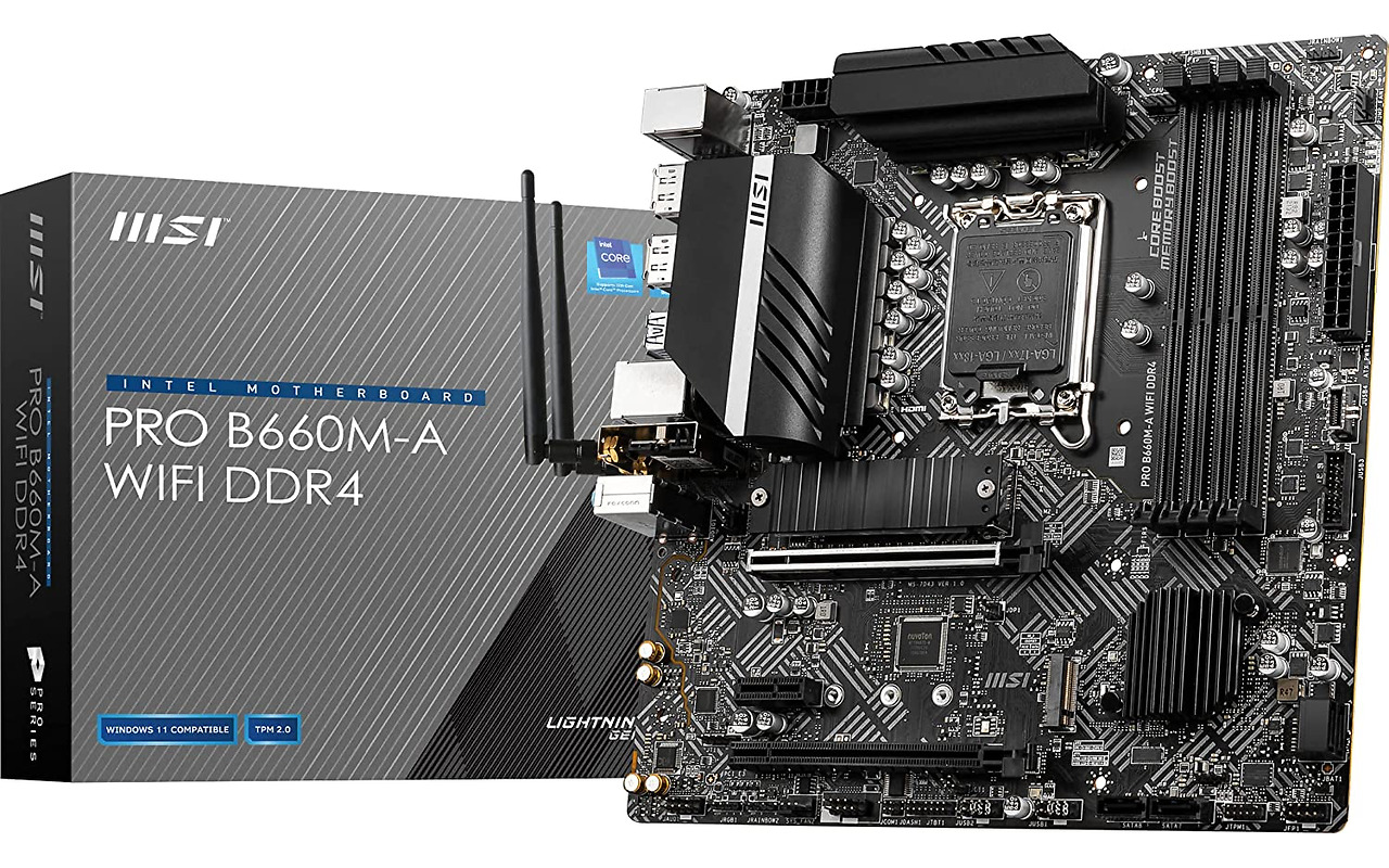 MSI PRO B660M-A WI-FI DDR4 / mATX Socket 1700 Dual 4xDDR4 4800