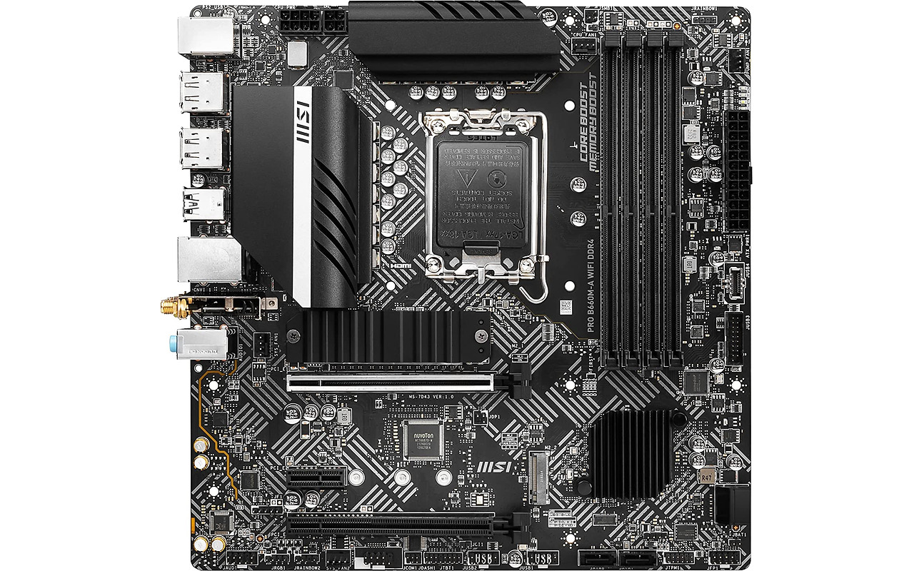 MSI PRO B660M-A WI-FI DDR4 / mATX Socket 1700 Dual 4xDDR4 4800