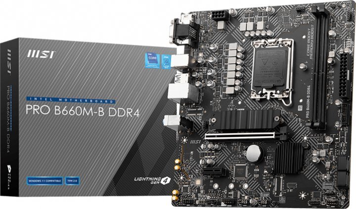 MSI PRO B660M-B DDR4 / mATX Socket 1700 Dual 2xDDR4 4600