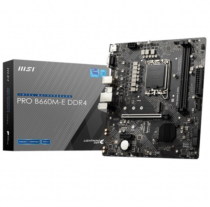 MSI PRO B660M-E DDR4 / mATX Socket 1700 Dual 2xDDR4 4600