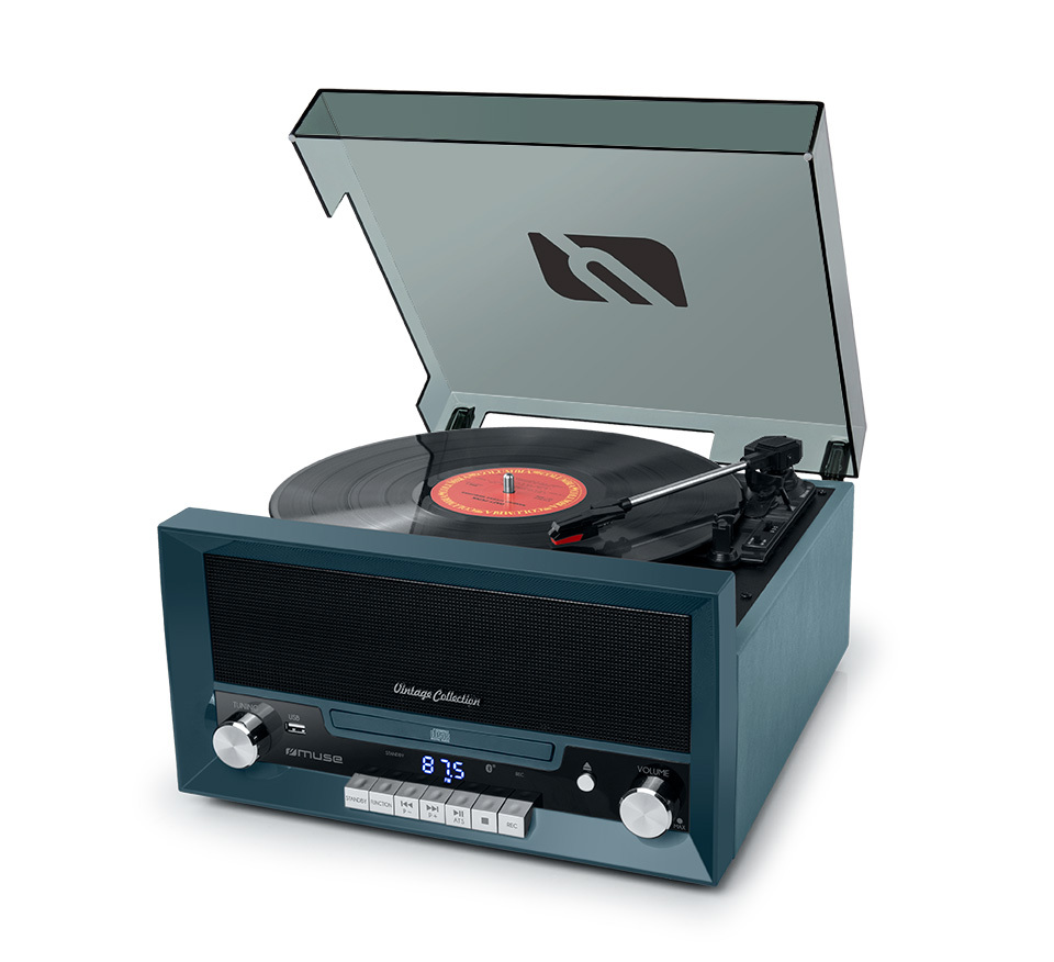 MUSE MT-112 / Vinyl Turntable Blue