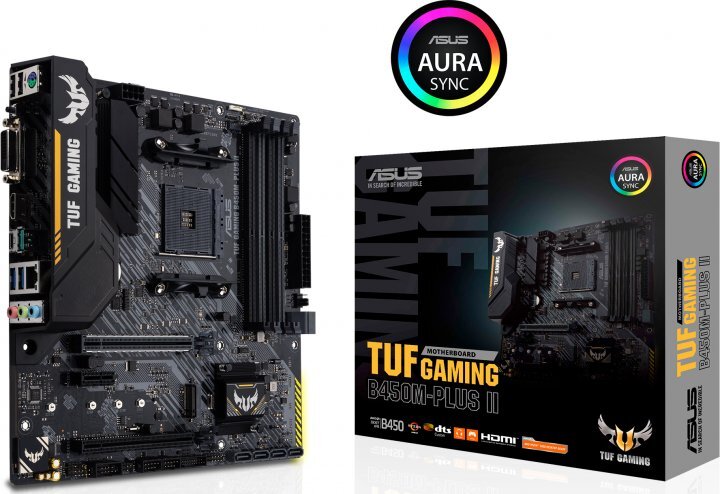 ASUS TUF GAMING B450M-PLUS II / mATX AM4 Dual 4xDDR4 4400