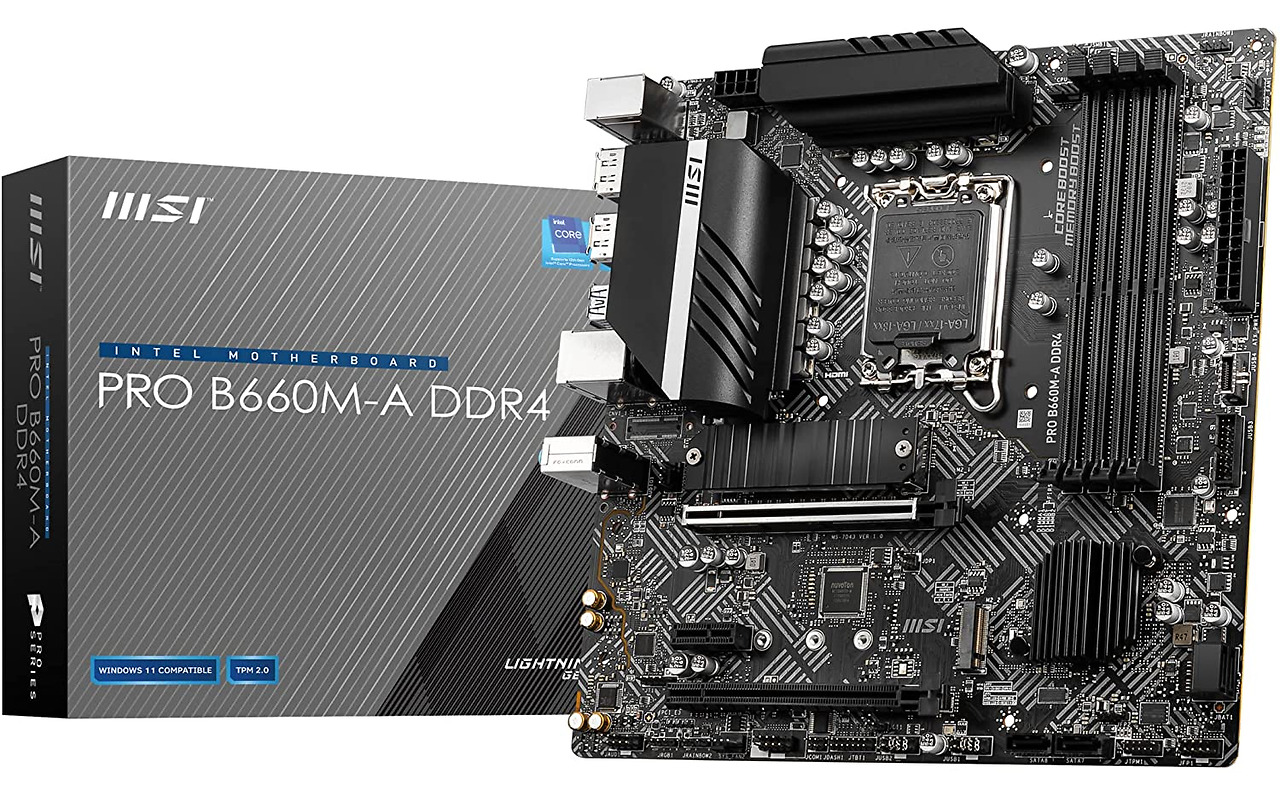 MSI PRO B660M-A DDR4 / mATX Socket 1700 Dual 4xDDR4 4800