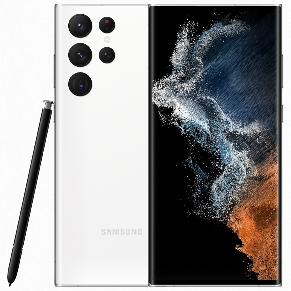 Samsung Galaxy S22 Ultra / 6.8 Dynamic AMOLED 2X 120Hz / Snapdragon 8 Gen 1 / 12GB / 256GB / 5000mAh / White
