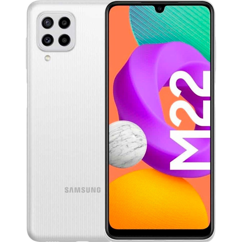 Samsung Galaxy M22 / 6.4'' Super AMOLED 90Hz / Helio G80 / 4GB / 128GB / 5000mAh White