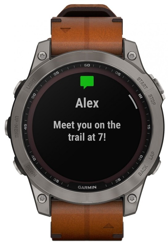 Garmin Fenix 7 Sapphire Solar Titanium with Chestnut Leather Band / 010-02540-31