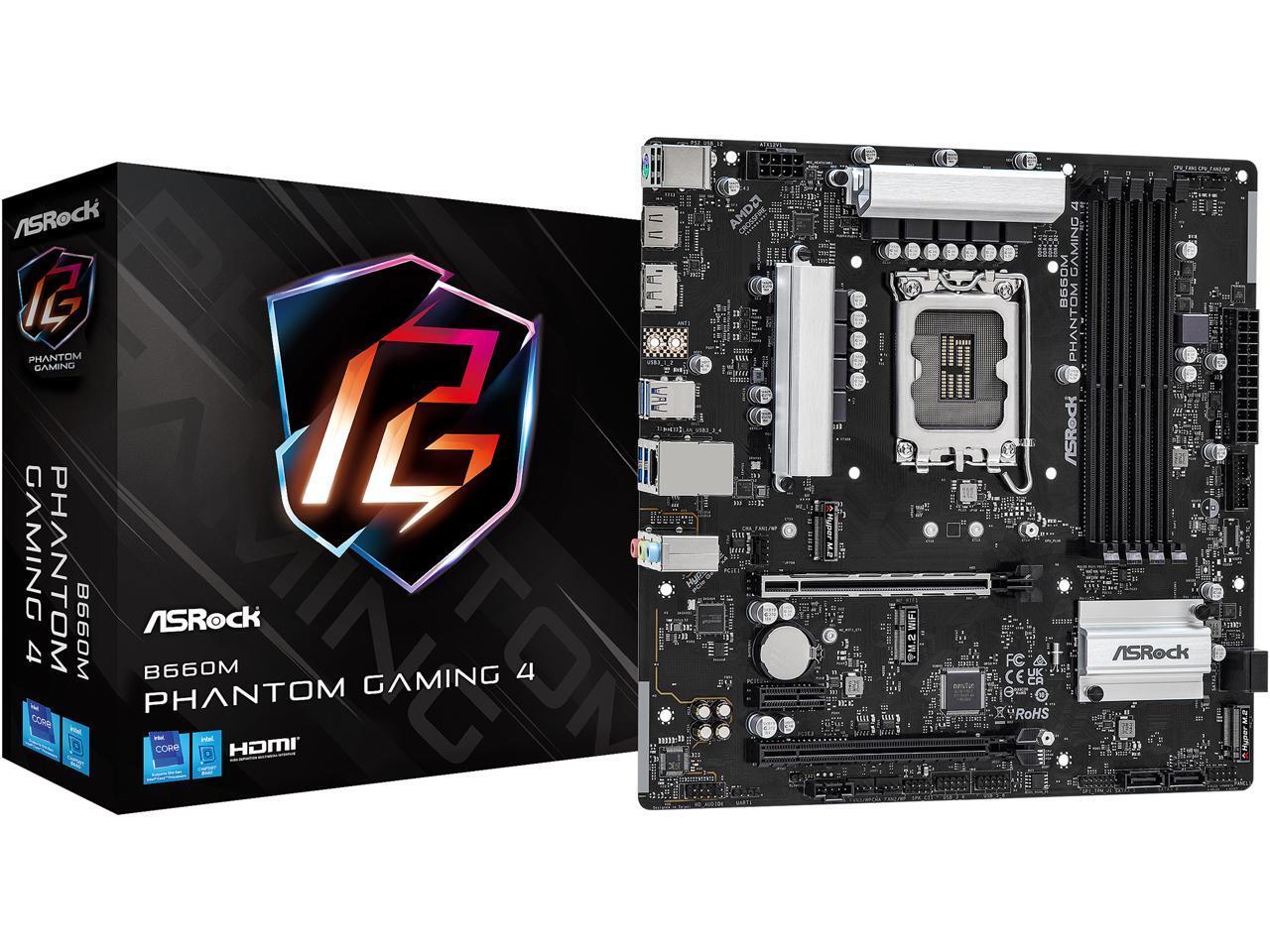 ASRock B660M PHANTOM GAMING 4 / mATX LGA1700 DDR4 5333+