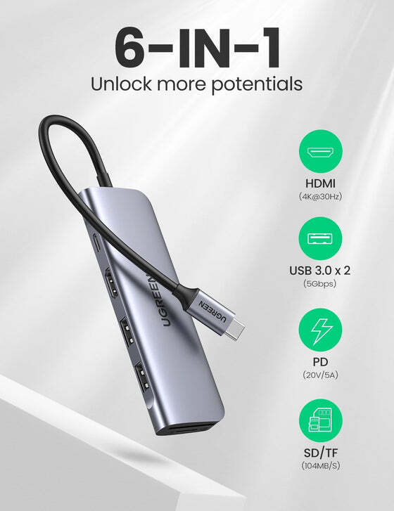 UGREEN HUB 6 in 1 / CM195