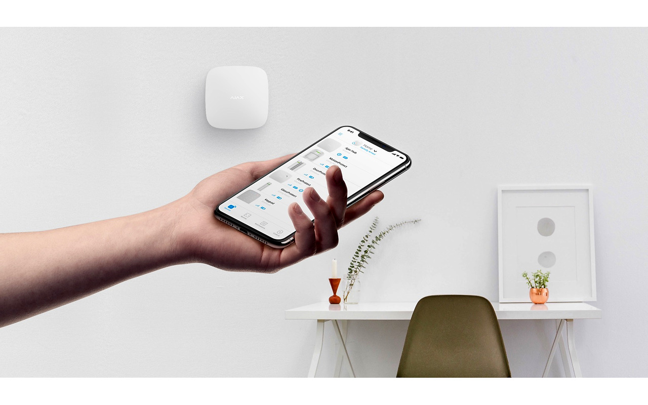 Ajax Wireless Security Hub Plus White